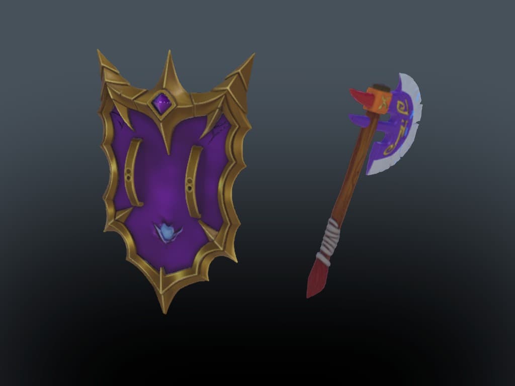 Mystic Shield and Axe by Levi